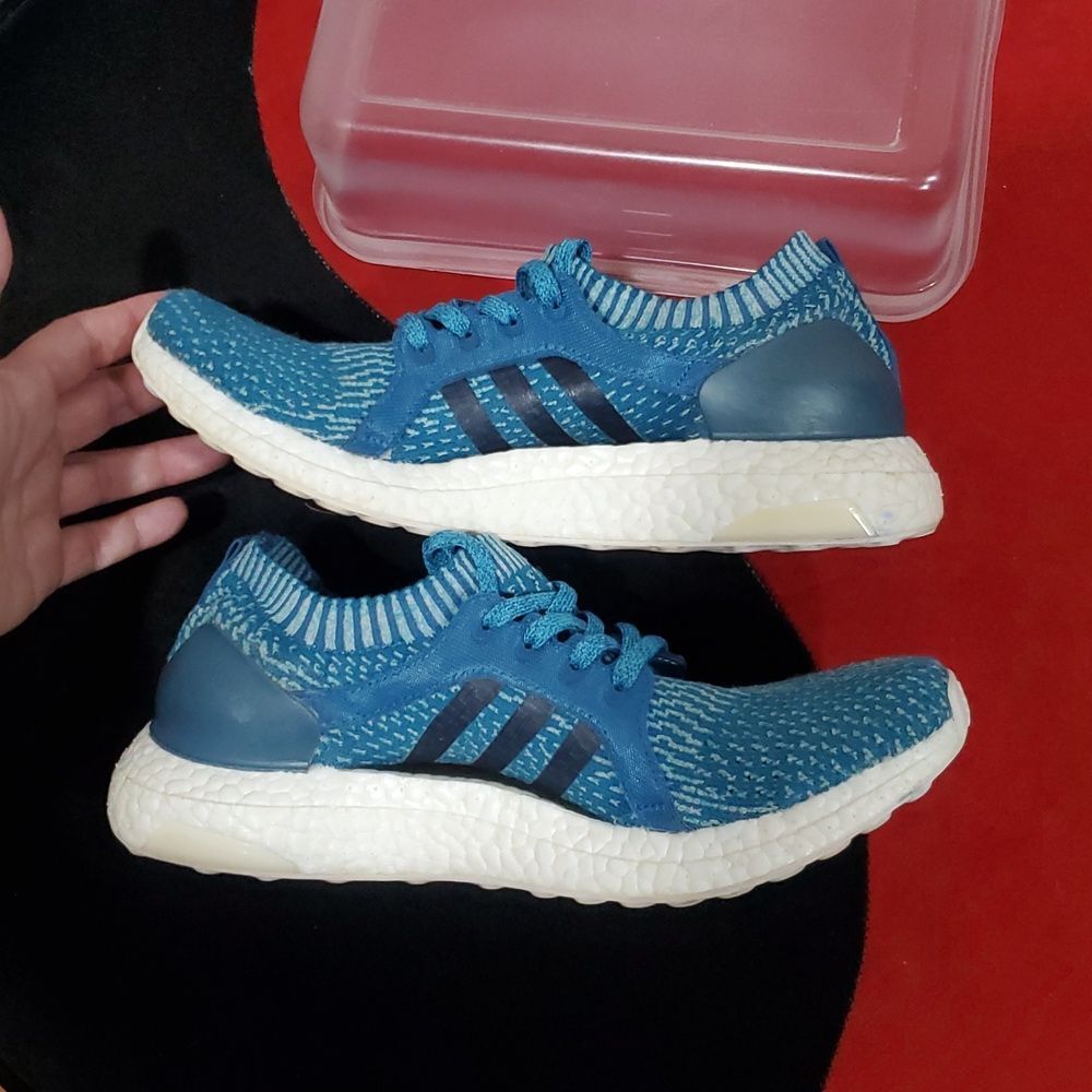 Adidas X Parley Ultra Boost Teal Running Shoes Size 7.5 Boys Or Womens 9 - Picture 6 of 12